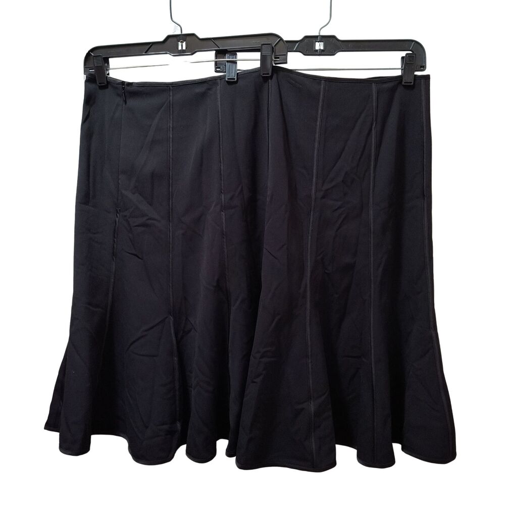 Lane Bryant A‑Line Skirt 26 Black Stretch with Panel Seaming – NWT